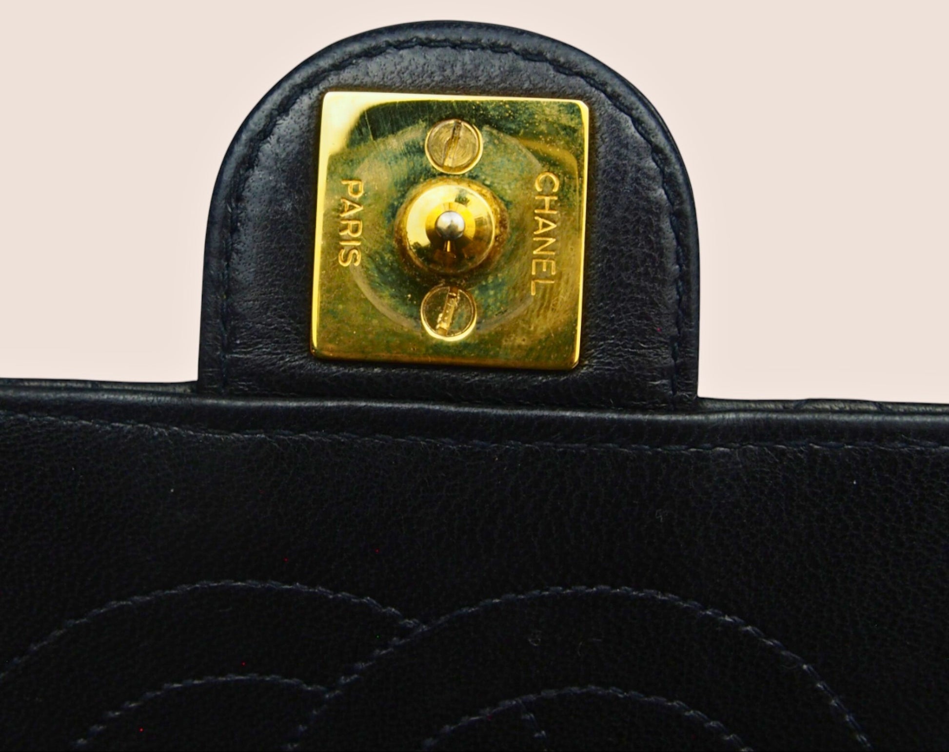 Innenraum einer Chanel Vintage Single Flap
