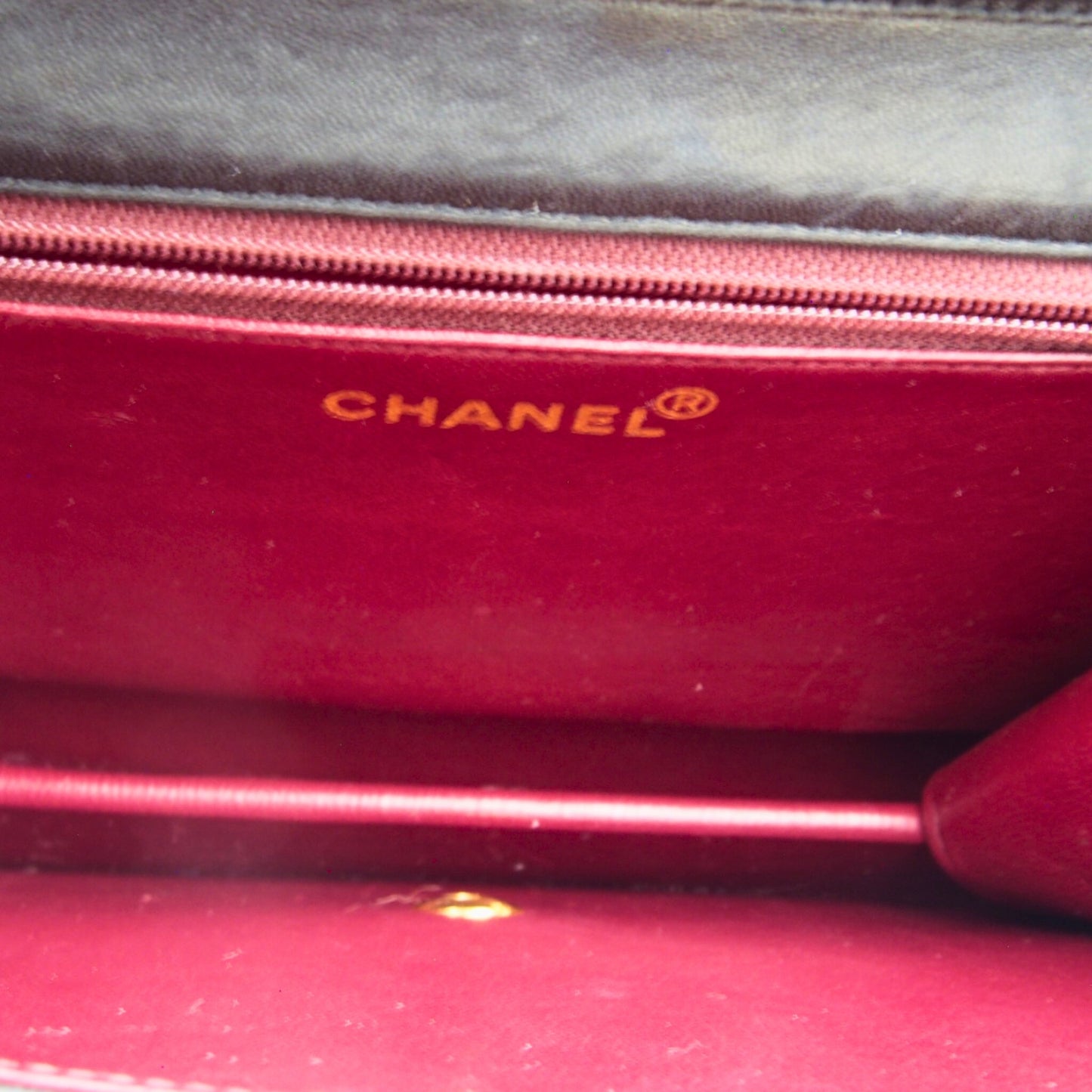 Chanel Single Flap Innentasche mit Chanel Druck