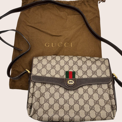 Gucci Supreme Web Sherry Crossbody Bag – Vintage 1970er Jahre