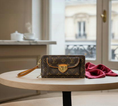 Louis Vuitton Astrid Wallet Geldbörse Vintage – Monogram Canvas mit Wristlet (Full Set)