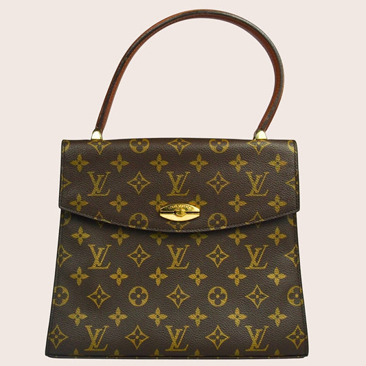 Louis Vuitton Malesherbes Vintage Tasche aus Monogram Canvas – Frontansicht mit Top Handle