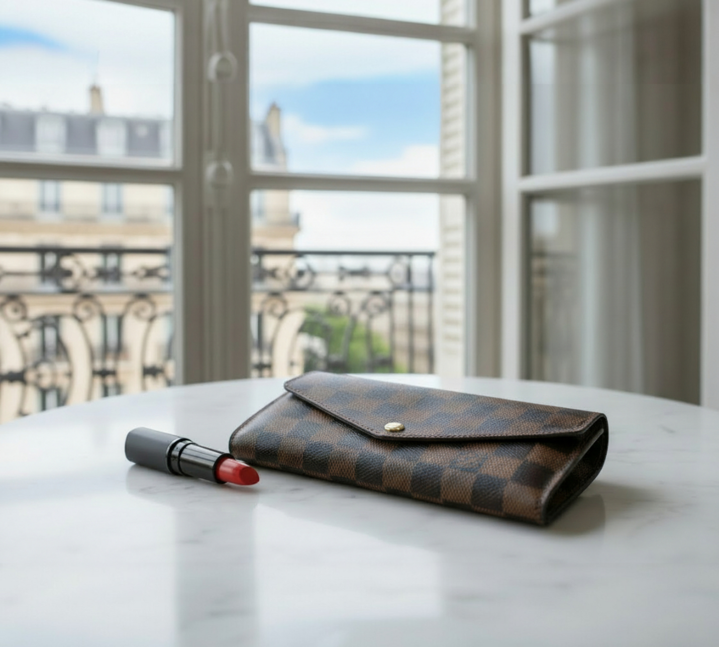Louis Vuitton Sarah Wallet Vintage – Damier Ebene Canvas (Full Set)