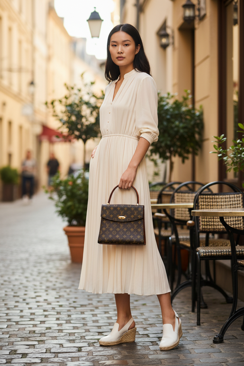 Louis Vuitton Malesherbes Vintage – Monogram Top-Handle Tasche im Kelly-Stil