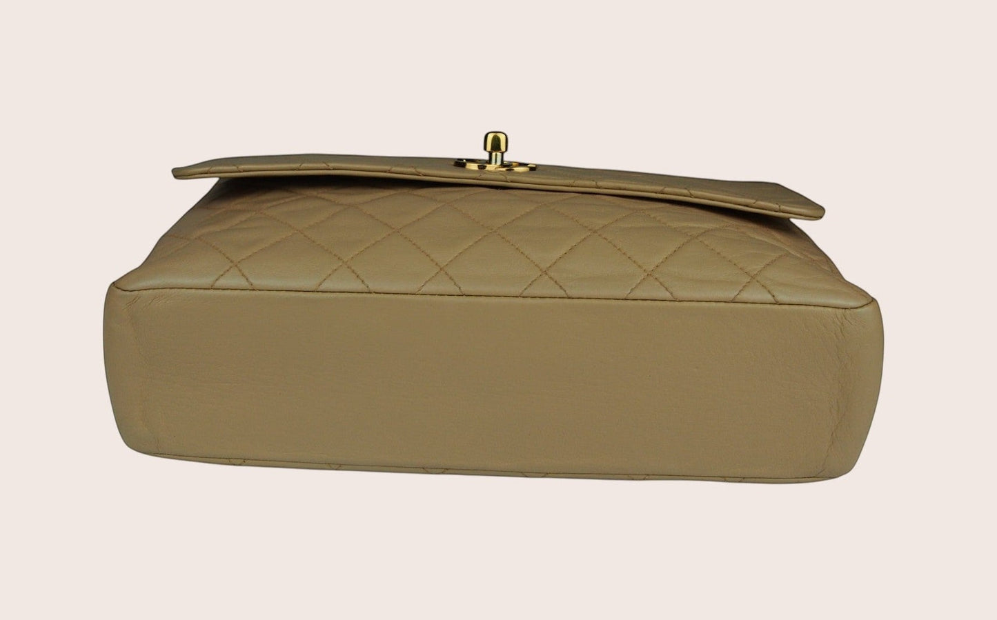 Chanel Single Flap Vintage Tasche – Beiges Lammleder