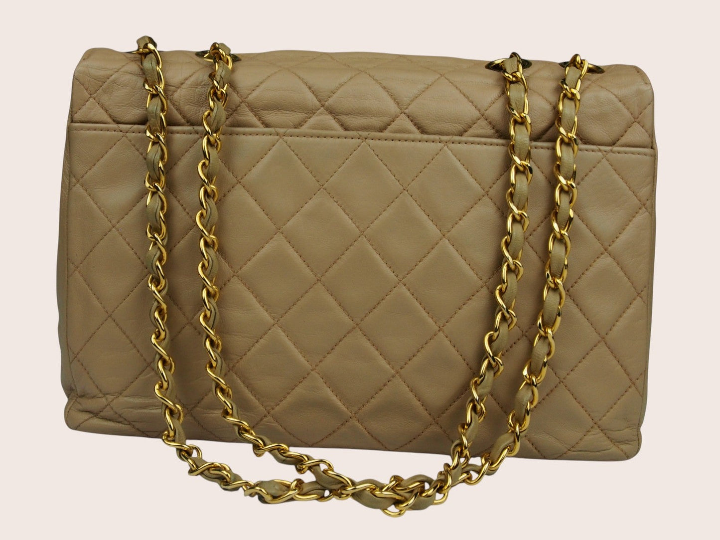 Chanel Vintage Single Flap – Beiges Lammleder