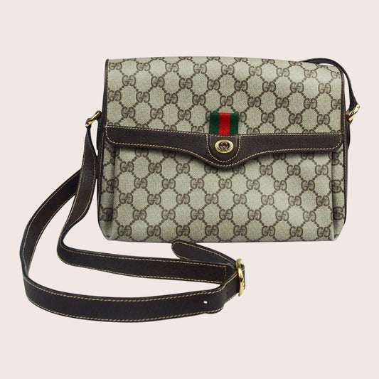 Gucci Supreme Web Sherry Vintage Crossbody Tasche – 1970er Jahre