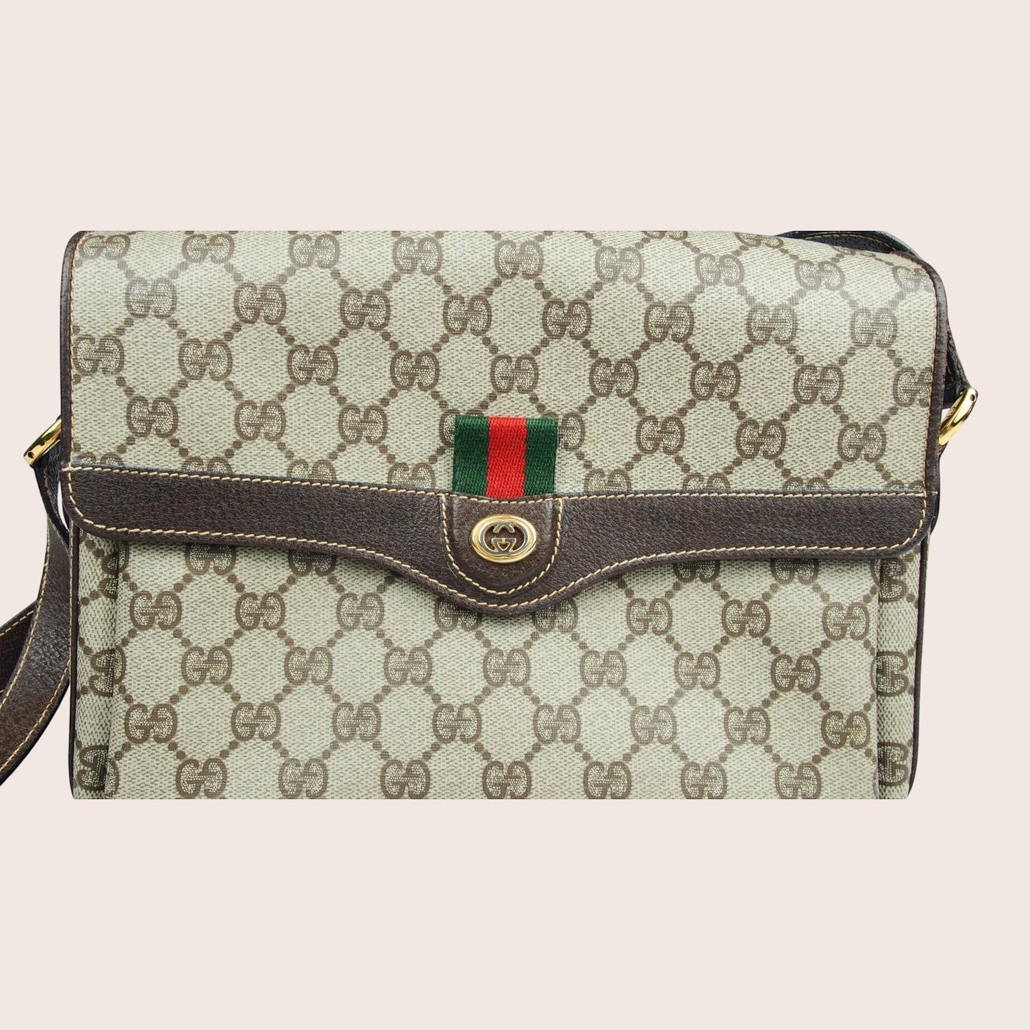Gucci Supreme Web Sherry Vintage Crossbody Tasche – 1970er Jahre