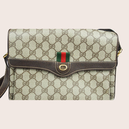 Gucci Supreme Web Sherry Vintage Crossbody Tasche – 1970er Jahre