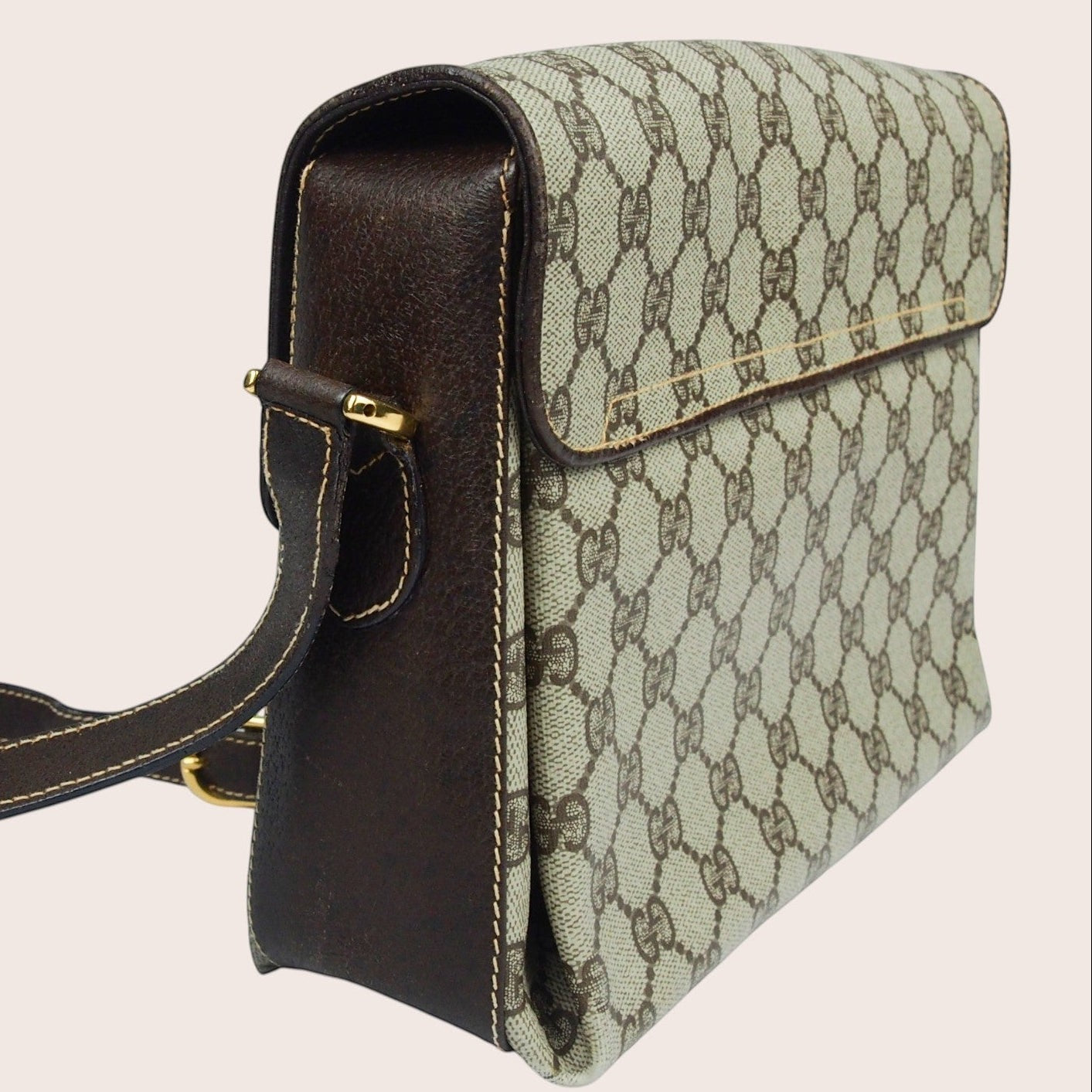 Gucci Supreme Web Sherry Vintage Crossbody Tasche – 1970er Jahre