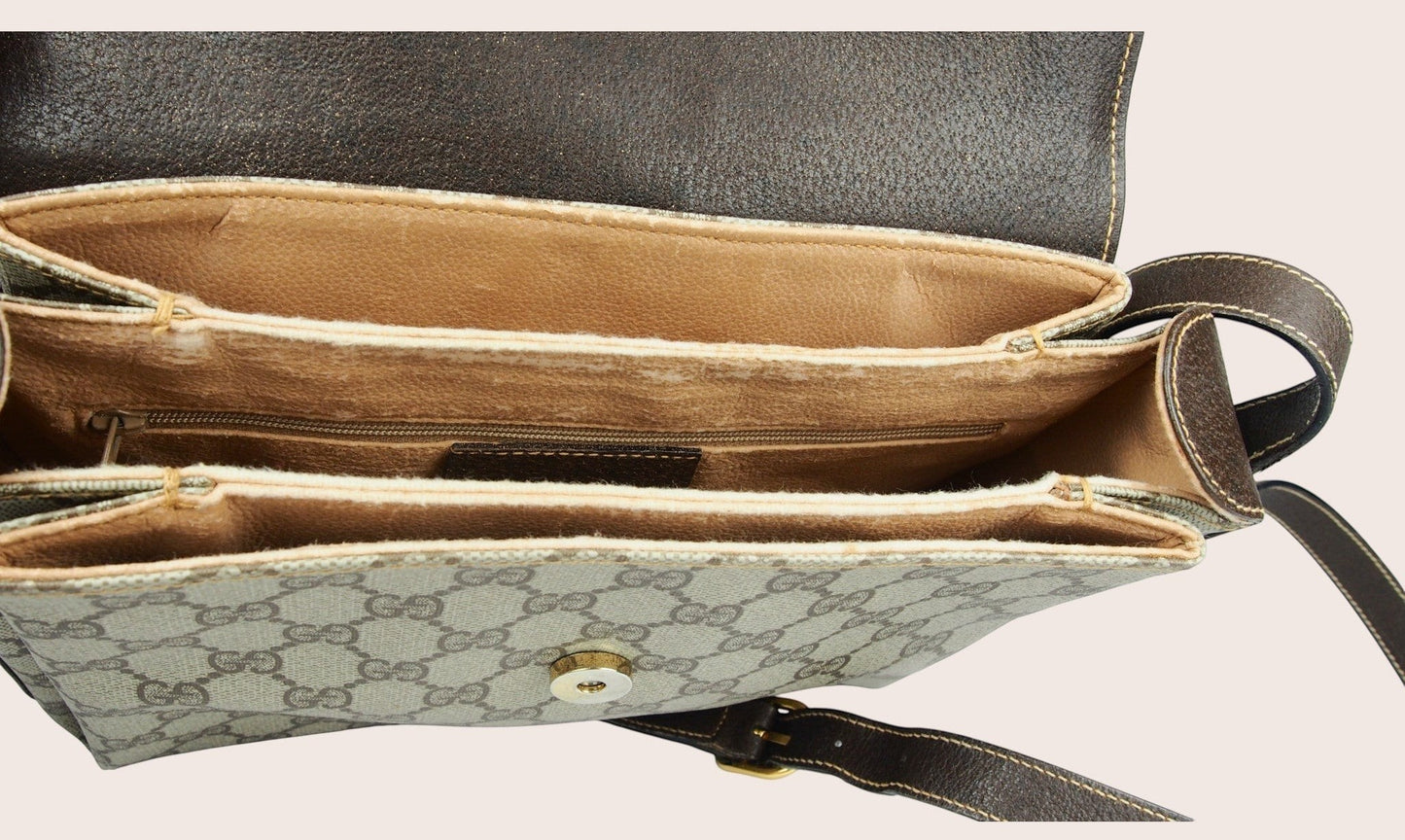 Gucci Supreme Web Sherry Vintage Crossbody Tasche – 1970er Jahre