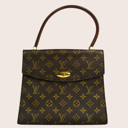 Louis Vuitton Malesherbes Vintage Tasche aus Monogram Canvas – Frontansicht mit Top Handle
