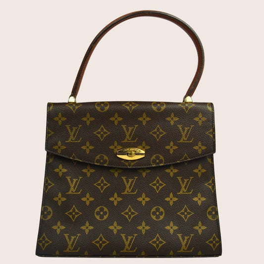 Louis Vuitton Malesherbes Vintage Tasche aus Monogram Canvas – Frontansicht mit Top Handle