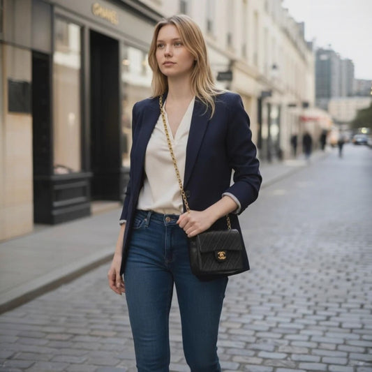 Chanel Mini Bijoux Vintage Tasche – Schwarzes Lammleder