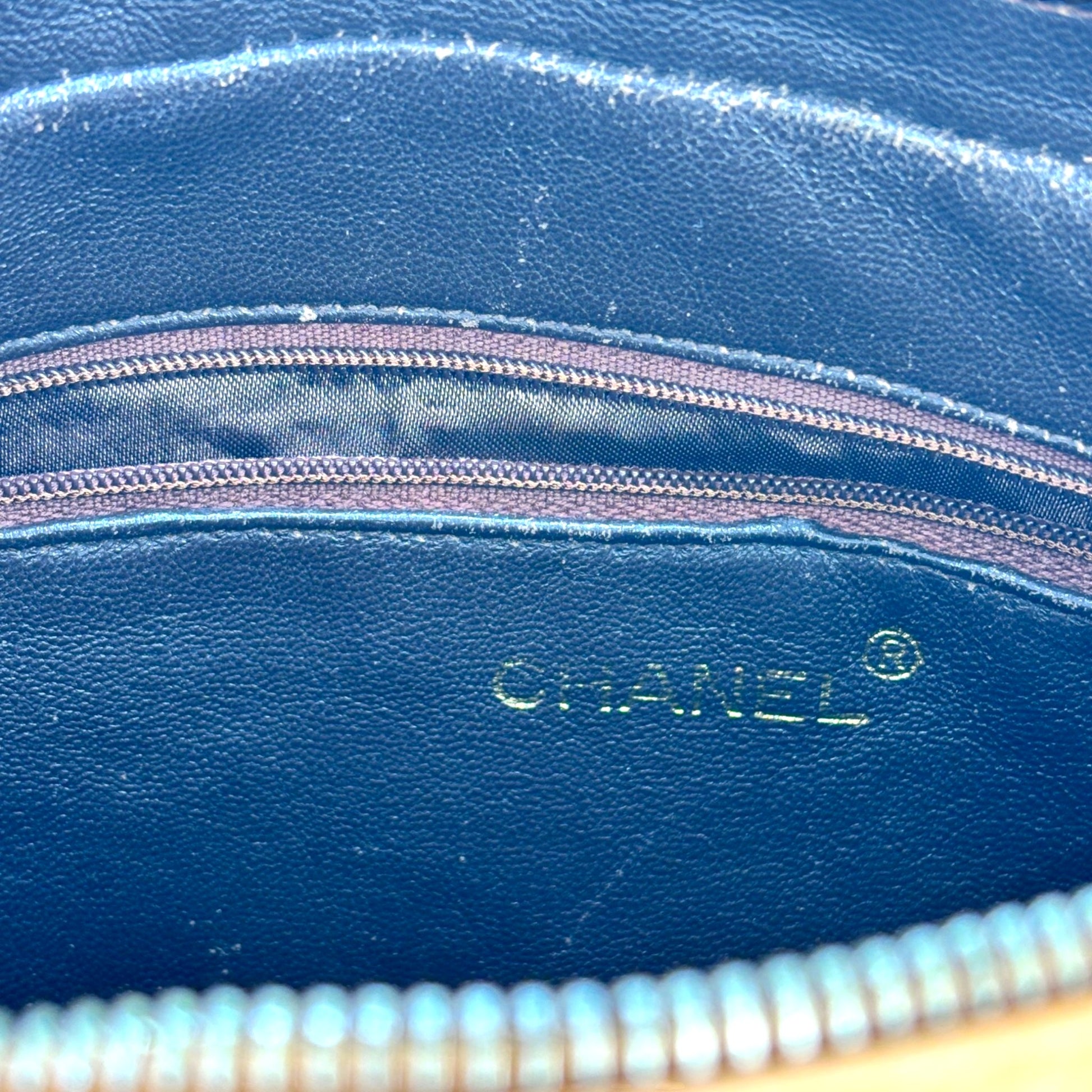 Nandalee Chanel Vintage Tasche aus Lammleder in Camel mit Triple CC Steppung und Quaste